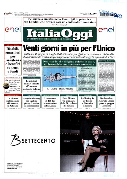 Italia oggi : quotidiano di economia finanza e politica